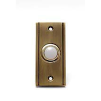 Carlon Wired Edged Door Bell Push Button, Antique Brass