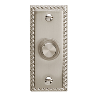 Carlon Wired Sculpted Door Bell Push Button, Satin Nickel