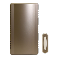Globe Wireless Plug-In 75-db 150-ft 3-Tune Doorbell Chime, 1 Push Button, Satin Nickel Front_Flat