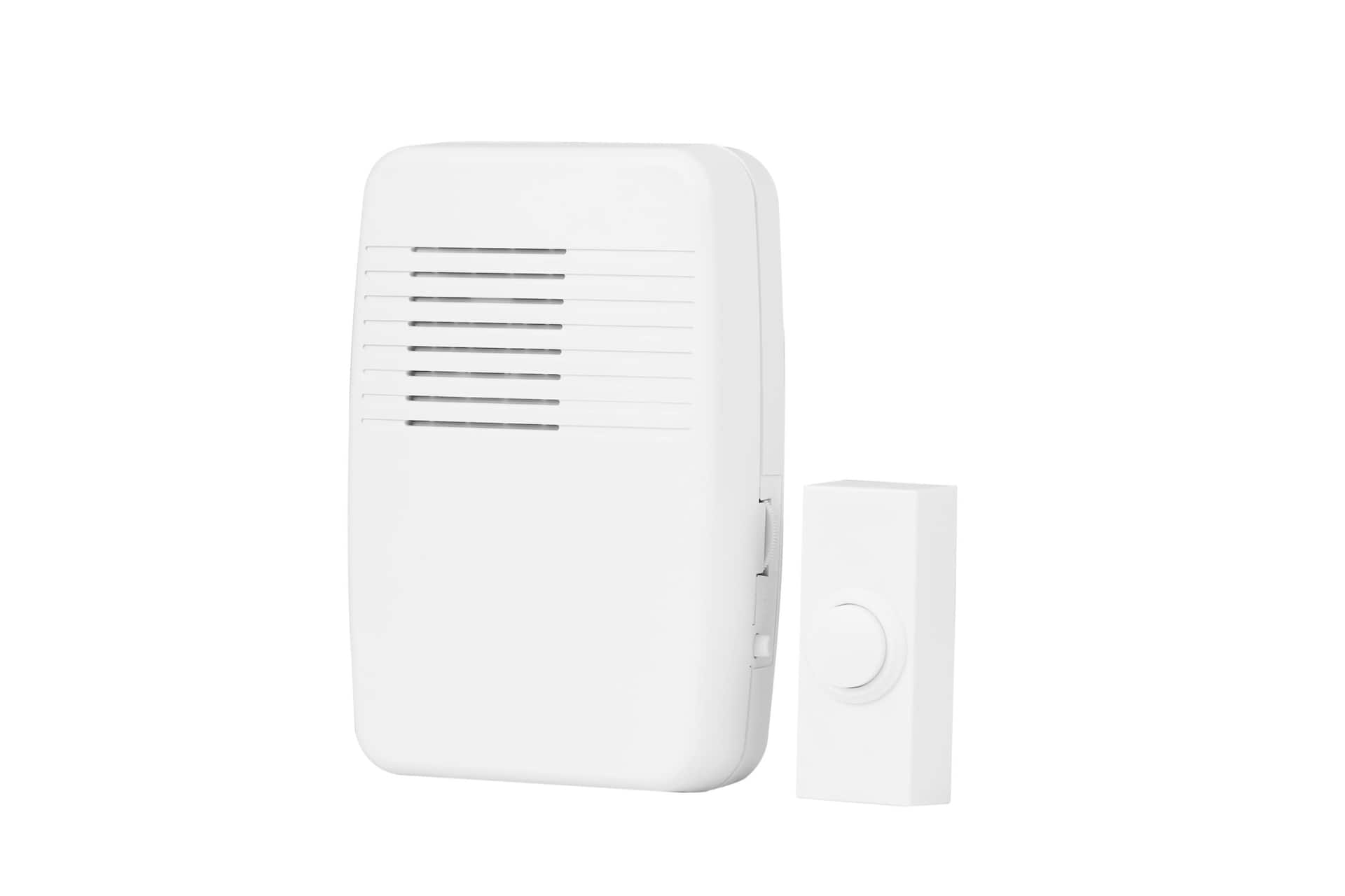 Globe Wireless Plug-In 75-db 3-Tune Doorbell Chime, 1 Push Button, White