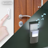 Globe Wireless Plug-In 75-db 150-ft 3-Tune Doorbell Chime with Night Light, 1 Push Button, White Composite_or_Mixed