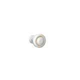 Globe Wired Recess Mount Water-Resistant Lighted Doorbell Push Button, White Metal Front_Three_Fourths_Angled_Right