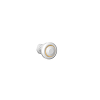 Globe Wired Recess Mount Water-Resistant Lighted Doorbell Push Button, White Metal Front_Three_Fourths_Angled_Right