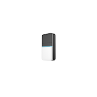 Globe Wireless Kinetic Plug-In Lighted Door Chime Doorbell Kit, Black/White Front_Three_Fourths_Angled_Left