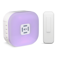 Globe Wireless Standard Plug-In Doorbell Kit, White Front_Angled_Right