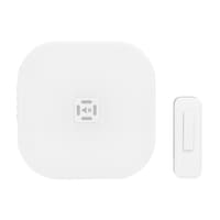 Globe Heath Zenith® Wireless Illuminated Battery Doorbell Kit, White Front_Flat