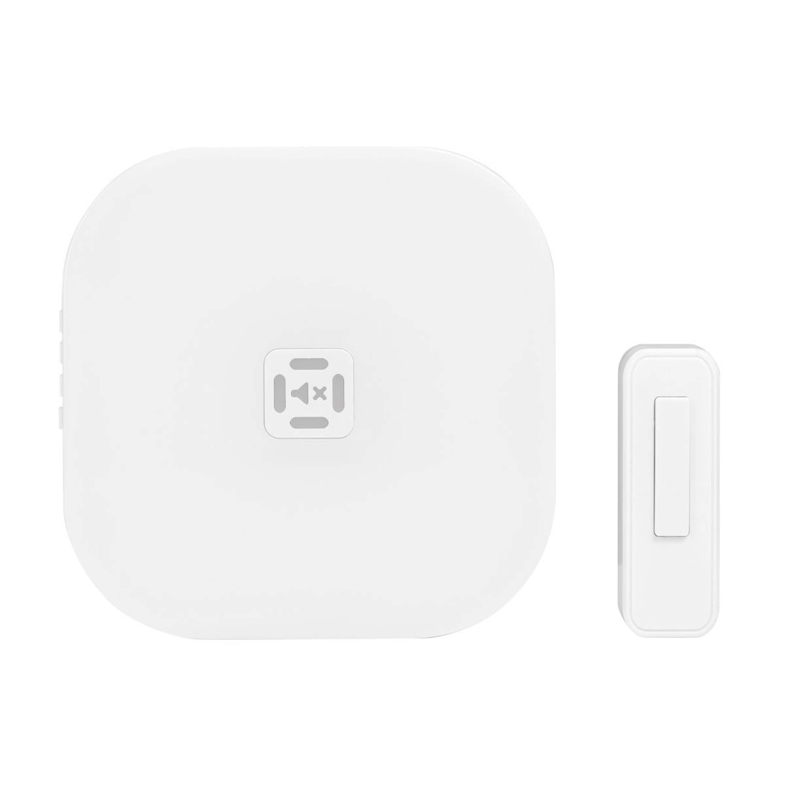 Globe Heath Zenith® Wireless Illuminated Battery Doorbell Kit, White Front_Flat