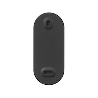 Globe Wireless Push Button Doorbell, Black Front_Flat