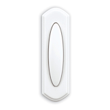 HeathZenith Wireless Battery 100-ft Push Doorbell Chime Button, White Front_Flat
