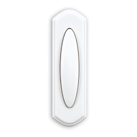 HeathZenith Wireless Battery 100-ft Push Doorbell Chime Button, White Front_Flat
