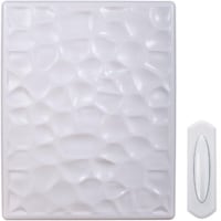 HeathZenith Wireless Battery 85-db 200-ft 6-Tune Doorbell Chime Kit, 1 Push Button, Hammered White Front_Flat