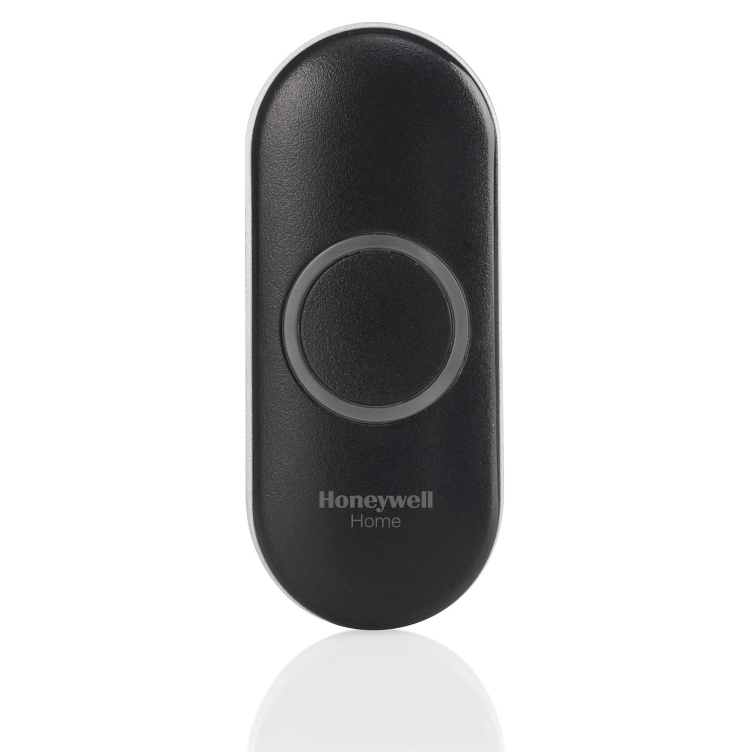 Honeywell Wireless Battery LED Push Doorbell Chime Button, Black Front_Flat