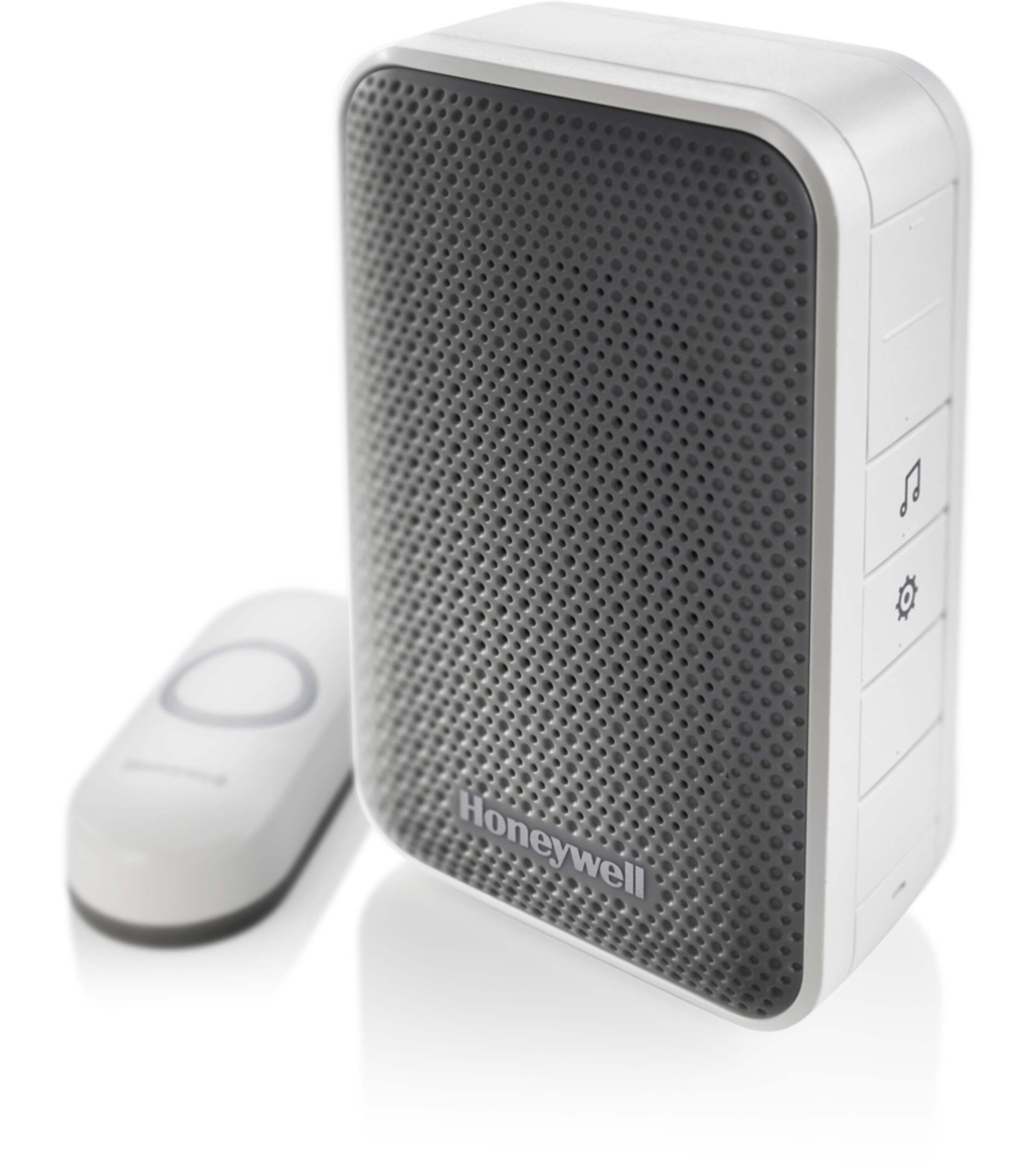 Honeywell 3 Series Portable Wireless 80-db 4-Tone Doorbell and Push Button, Grey Composite_or_Mixed