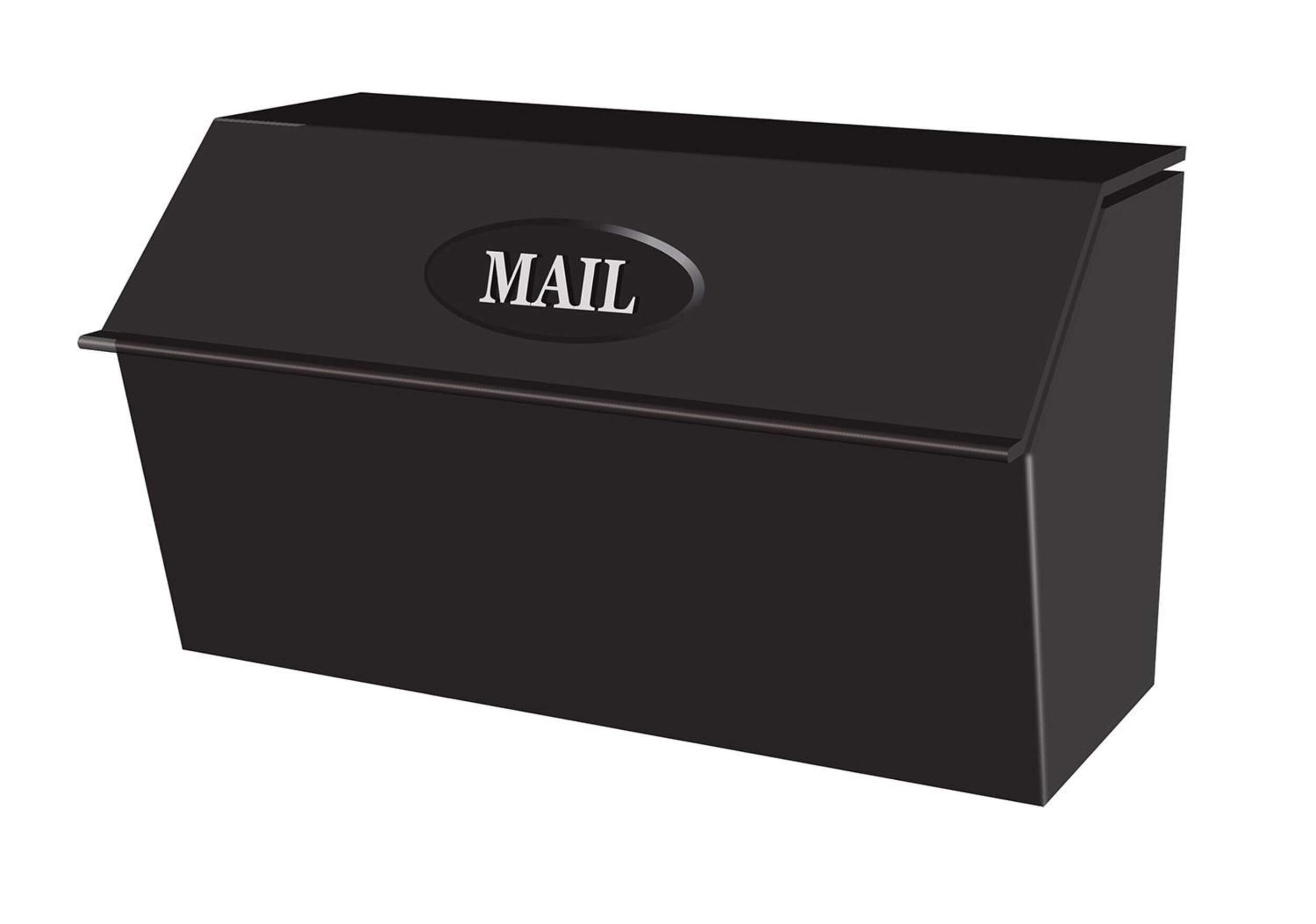 Dancy Weatherproof Wall-Mount Urban Mailbox, Black Front_Angled_Left