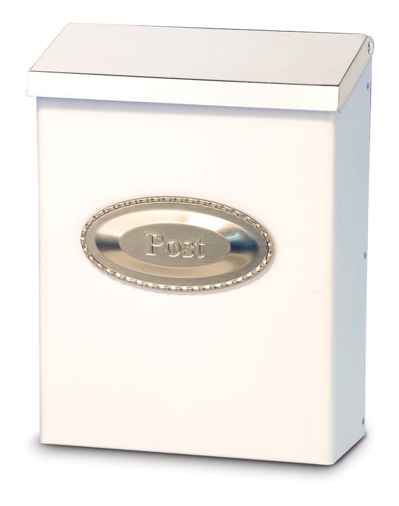 Dancy Colonial WallMount Mailbox with Emblem, White Canadian Tire