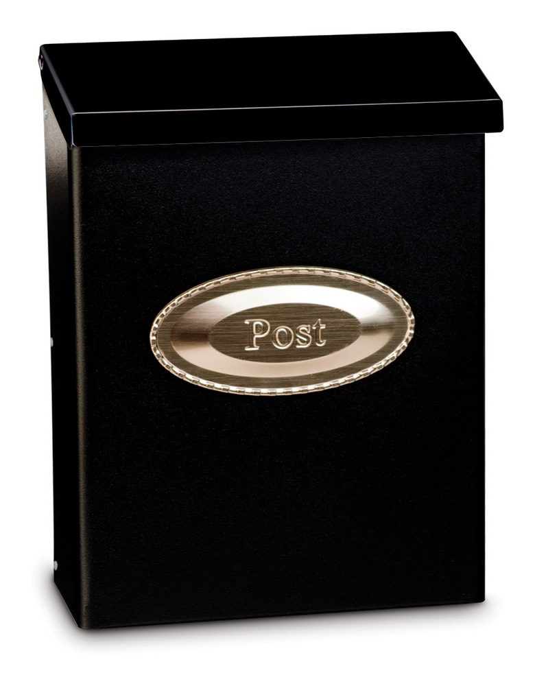 Boîte aux lettres murale coloniale Dancy avec emblème, noir Canadian Tire