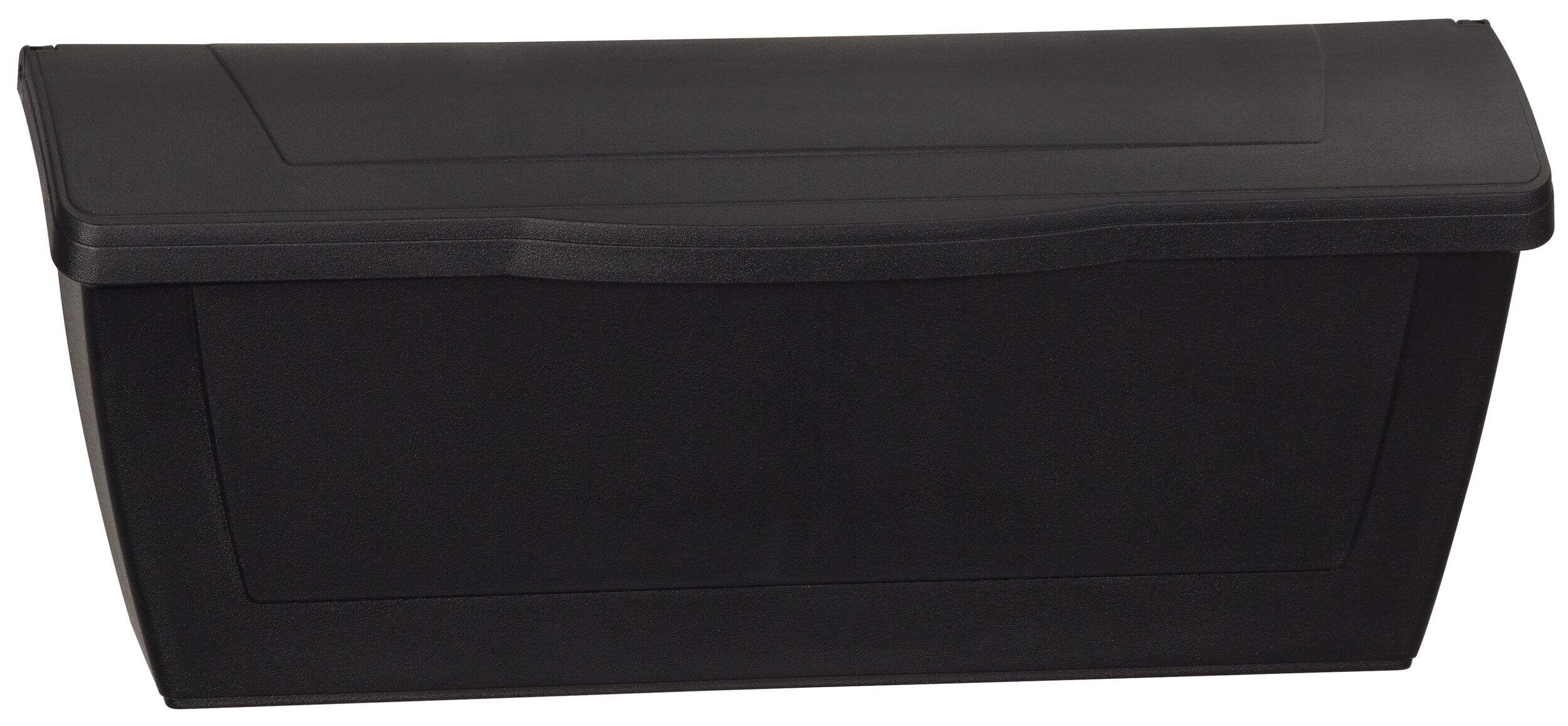 Pro-DF Wall Mount Weatherproof Plastic Mailbox, Black, 16-cm Front_Three_Fourths_Angled_Right