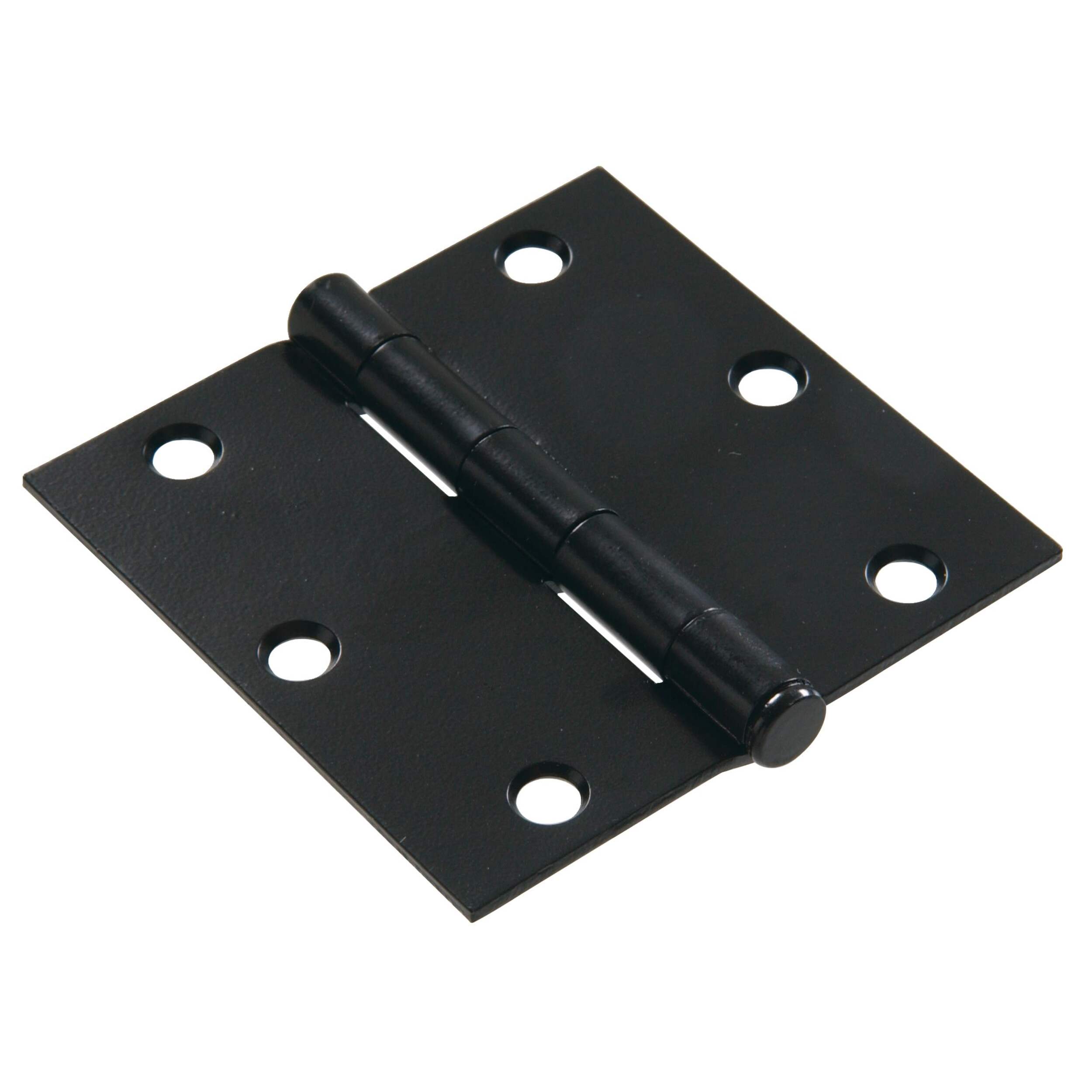 Hillman Residential Square Full Mortise Door Hinge, Black, 3-in Front_Three_Fourths_Angled_Right