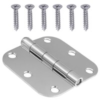 Charnière à mortaise complète ronde Hillman, résidentiel, rayon de 5/8 po, chrome poli, 3 po Composite_or_Mixed