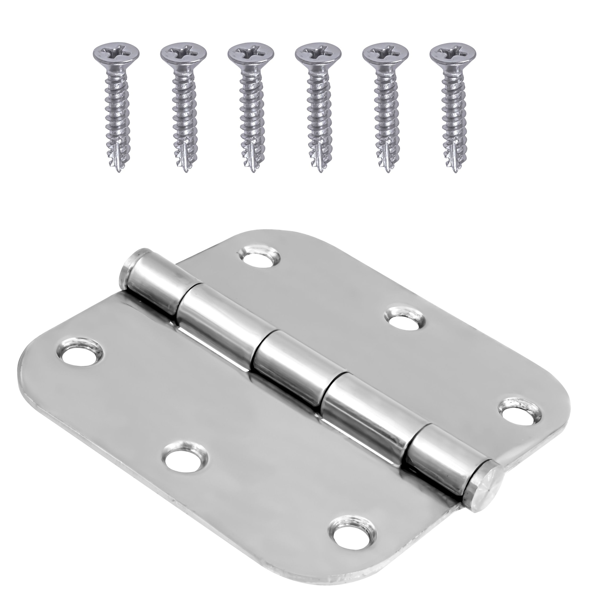 Hillman Residential Round Full Mortise Door Hinge with 5/8in Radius
