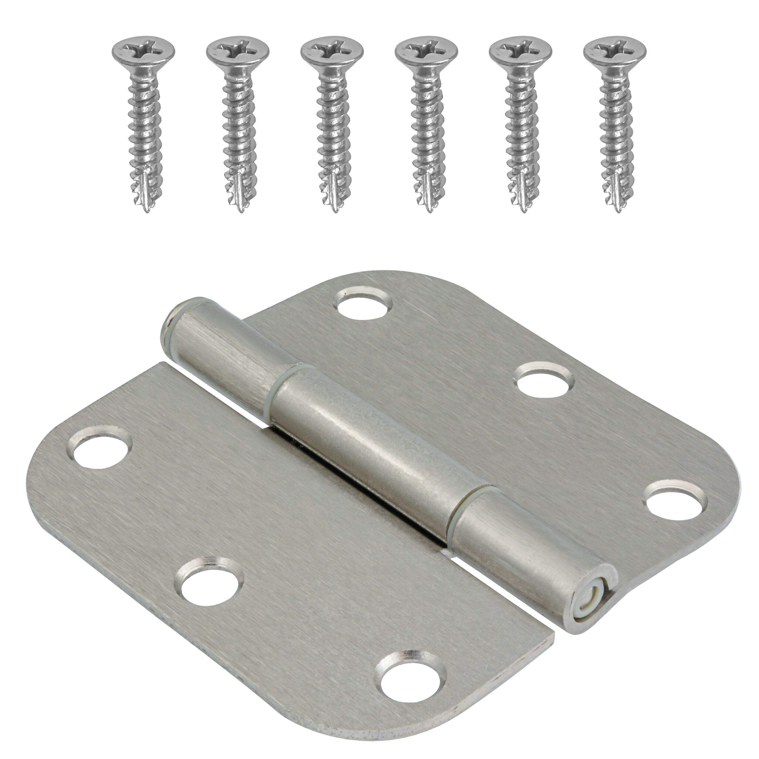 Hillman Residential Round Full Mortise Squeak Proof Door Hinge with 5/8