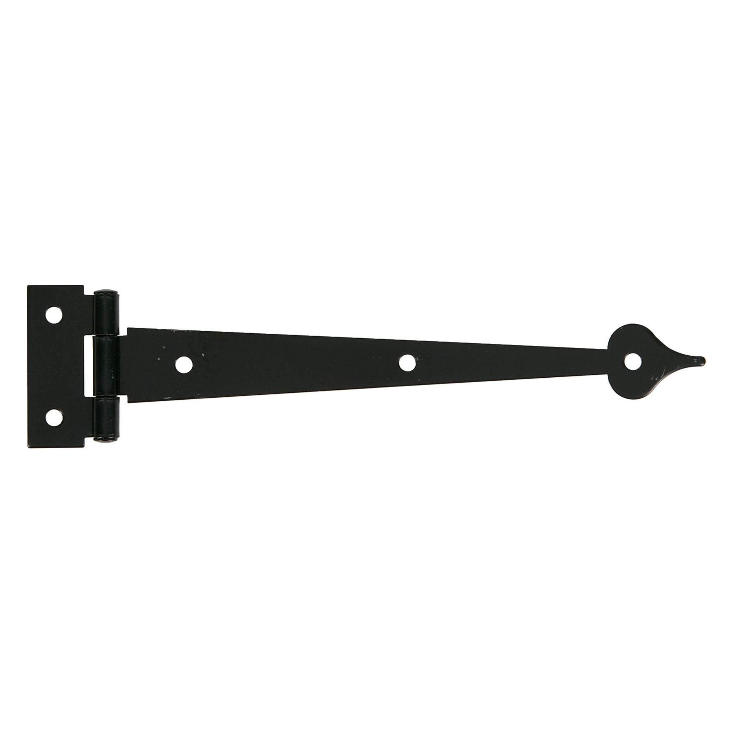 Charnière en T Hillman, 6,5 po, noir Front_Flat