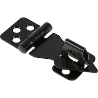 Hillman CD-Deco Safety Hasp, For Secure Doors/Cabinets/Trunks, Black, Powder-Coated Finish, 1-in Front_Three_Fourths_Angled_Left
