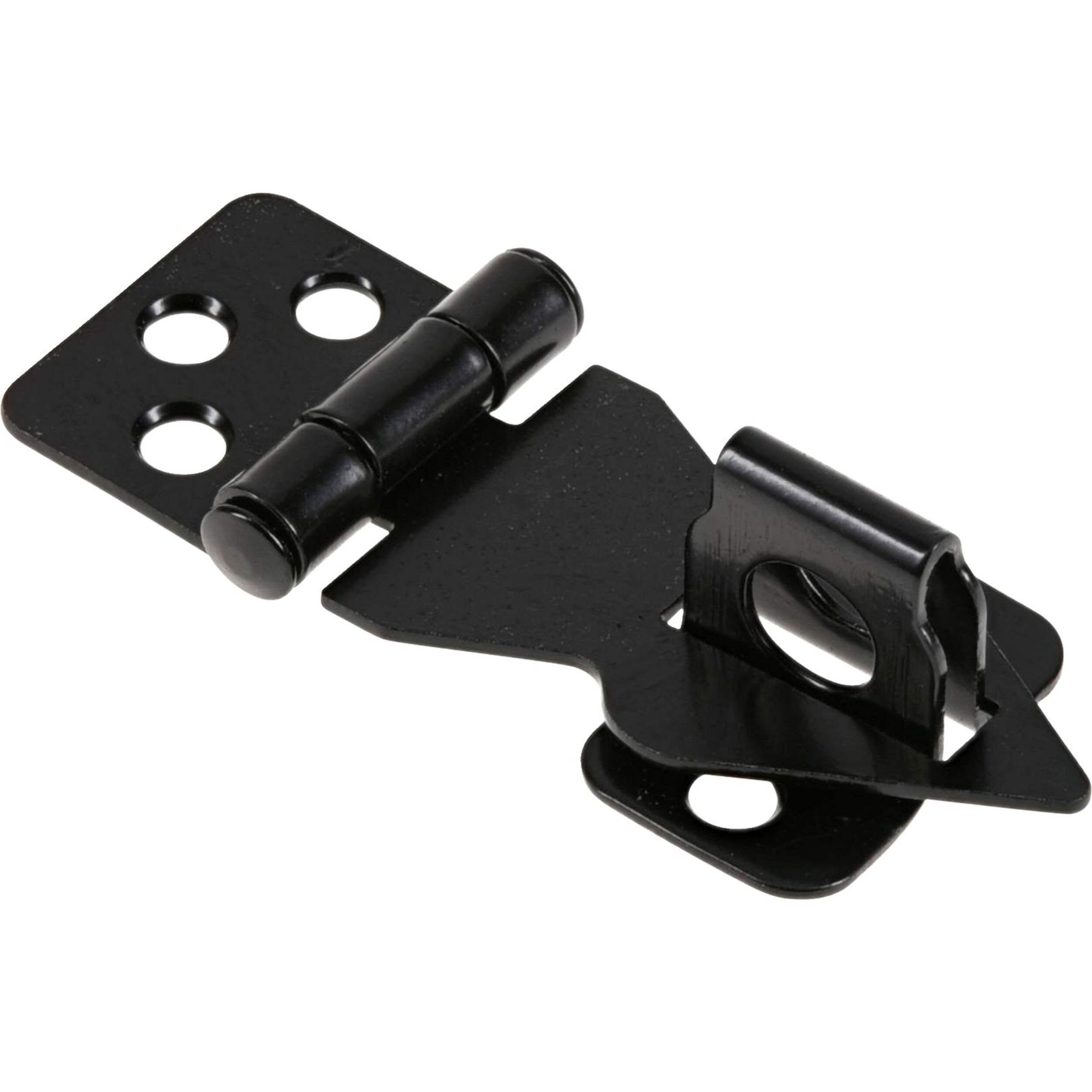 Hillman CD-Deco Safety Hasp, For Secure Doors/Cabinets/Trunks, Black, Powder-Coated Finish, 1-in Front_Three_Fourths_Angled_Left
