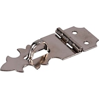 Hillman CD-Deco Safety Hasp, For Extra Securing, Metallic, Satin Finish, 5/8-in Front_Three_Fourths_Angled_Left