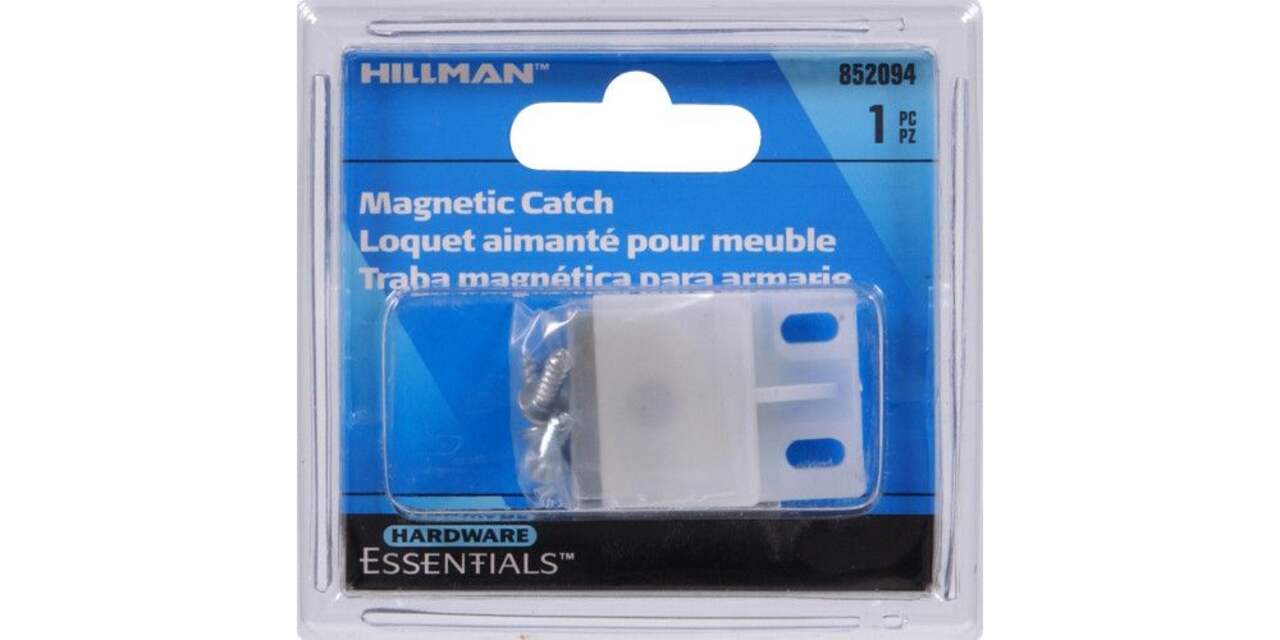 Loquet magnétique Hillman 852094 en acier, pour armoire