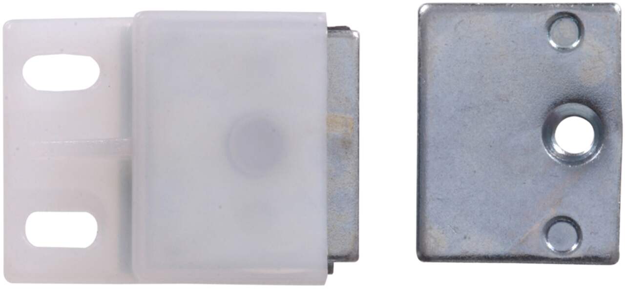 Loquet magnétique Hillman 852094 en acier, pour armoire, quincaillerie de  fixation incluse, plaqué laiton, paq. 1