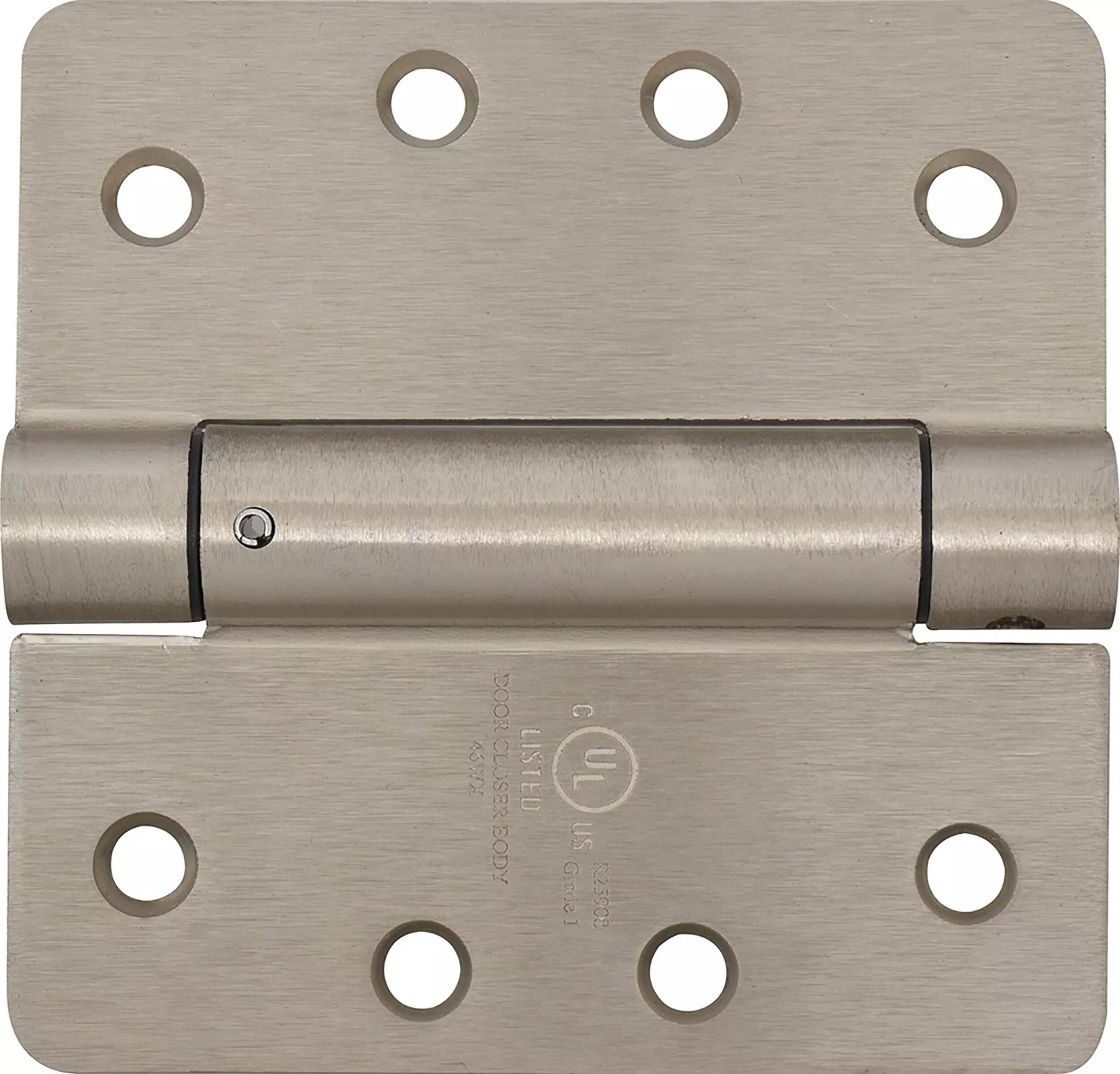 Hillman 1/4-in Round Spring Hinge, Mounting Hardware Included, Satin Nickel Finish, 3-1/2-in Front_Flat