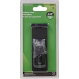 Hillman Fixed Staples Safety Hasp, For Securing Doors/Cabinets, Black, 4-1/2-in Front_Flat