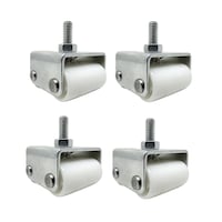 Certified Durable Heavy Duty Plastic Appliance Rollers, 125-lb Capacity, White, 7/8 x 1-3/4-in, 4-pc Front_Three_Fourths_Angled_Right