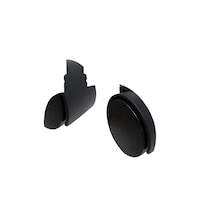 Likewise Light Duty Plastic Twin Wheel Swivelling Casters, 75-lb Capacity, Black, 2-in, 2-pk Front_Three_Fourths_Angled_Left