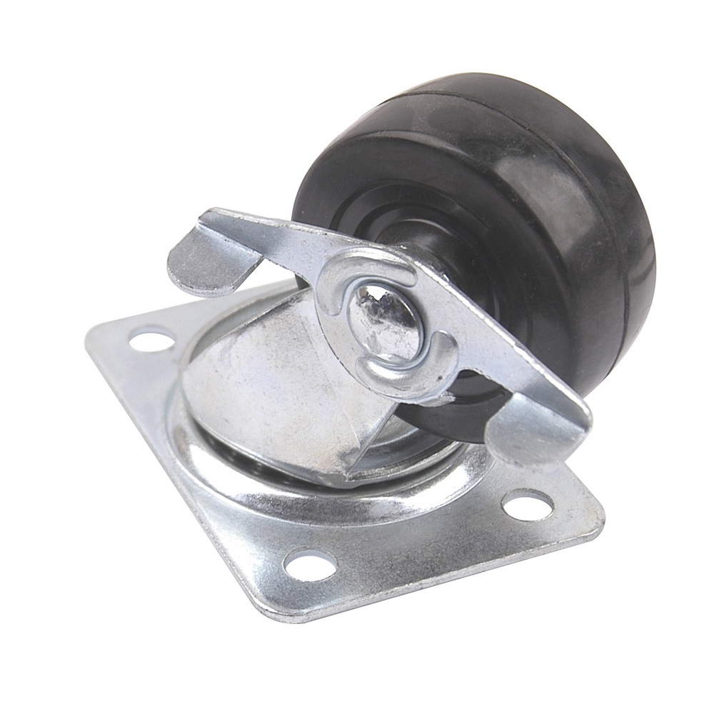 Rubber Heavy Duty Swivel Brake Caster, 2.5in Canadian Tire