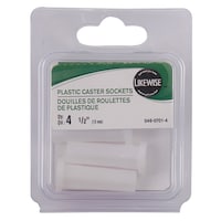 Plastic Caster Sockets, 1/2-in