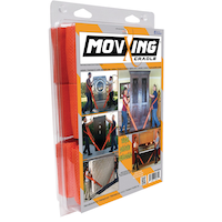 Forearm Forklift Moving Straps, Adjustable, 800-lb Capacity, Orange, 2-pc Front_Angled_Right