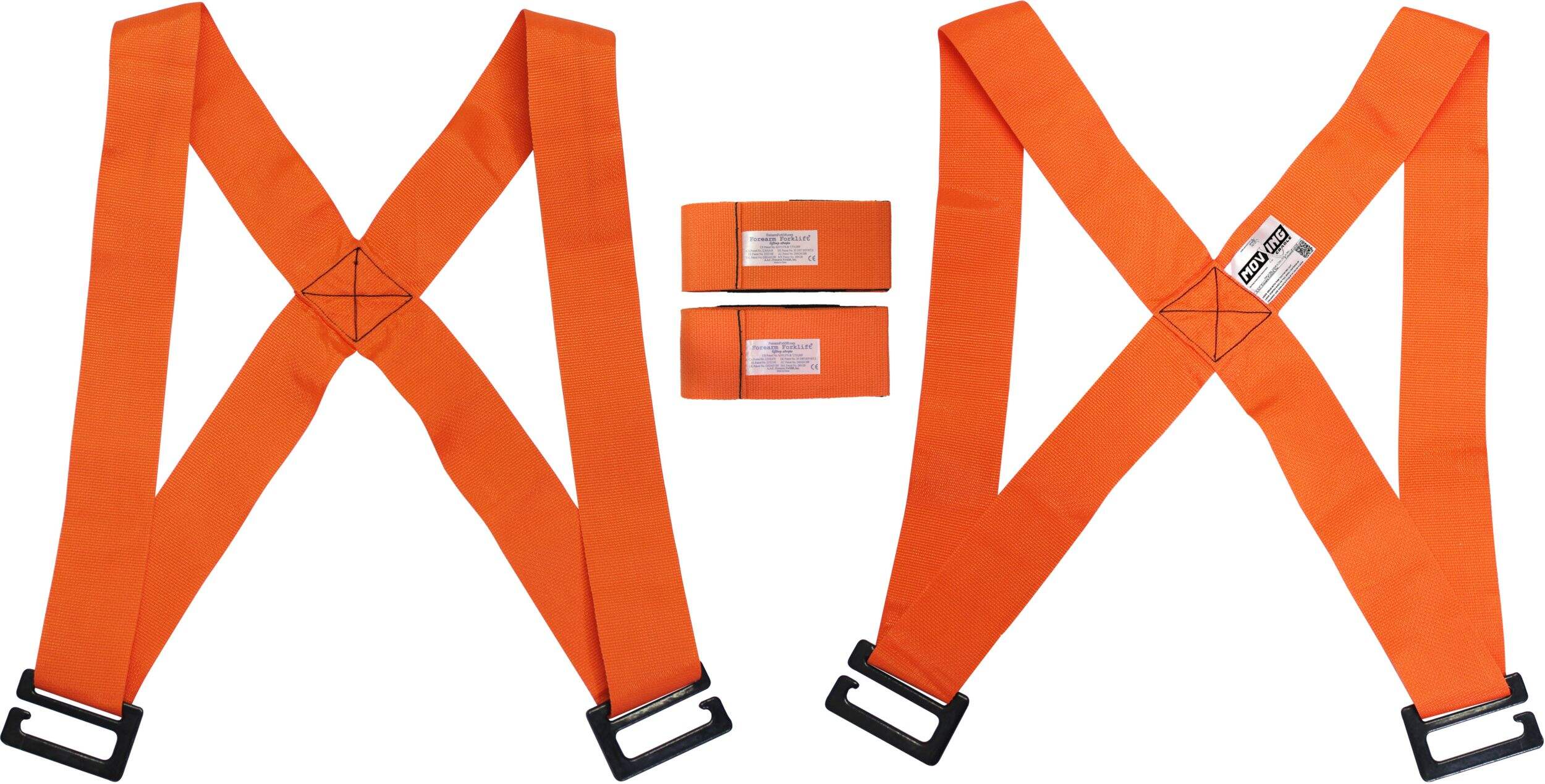 Sangles de levage Forearm Forklift, ajustables, capacité de 800 lb, orange, paq. 2 Overhead_Flat