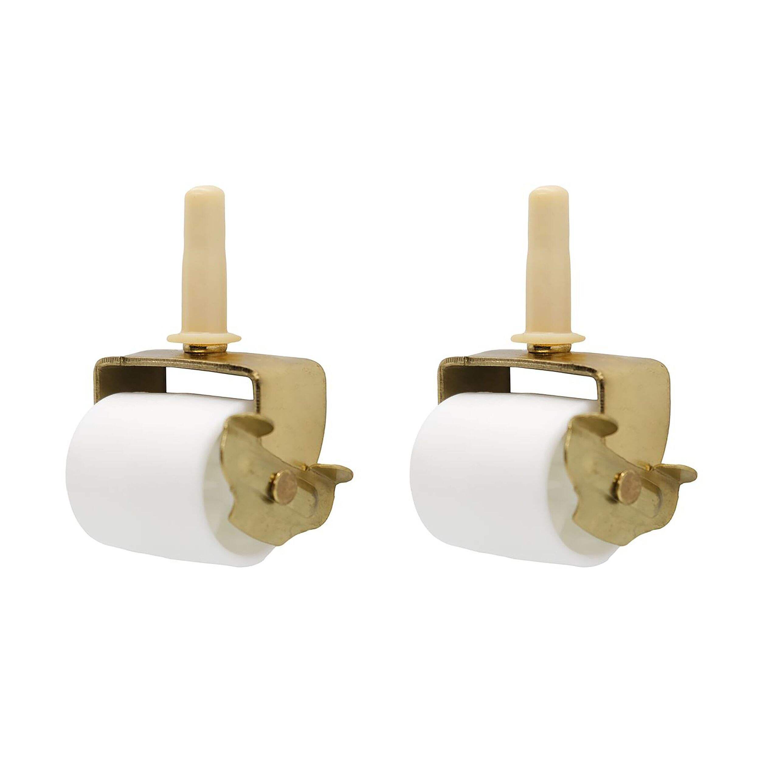 Roulettes pivotantes pour lit avec tige et mécanisme de blocage Certified, capacité de 125 lb, noir, 2 1/8 po, paq. 2 Front_Three_Fourths_Angled_Left