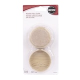 Likewise Round Felt Caster Cups with FELTAC Felt Pads For Furniture Legs, Light Oak, 2-3/8-in, 4-pk Front_Flat