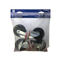 Light Duty Casters 2-Swivel & 2-Break, 3-in, 4-pk Front_Elevated