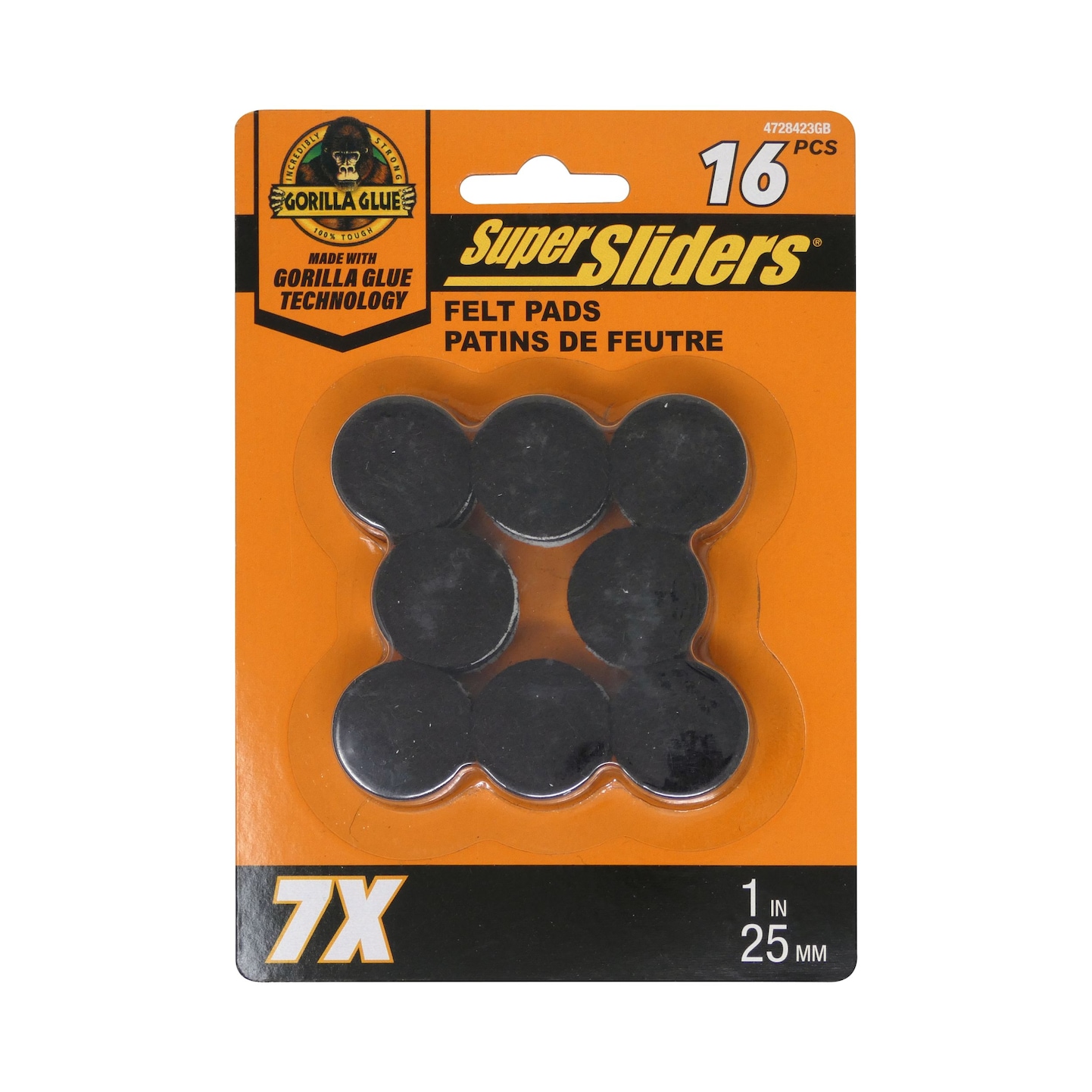 Super Sliders Felt Pads, Brown, 1in, 16pc Canadian Tire