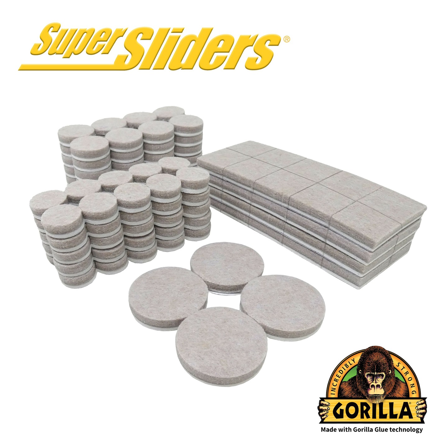 Super Sliders Felt Pads Value Pack, Beige, 134pc Canadian Tire