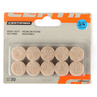 Self-Adhesive Heavy Duty Felt Pads, Protects Walls and Floors, Beige, Assorted Sizes Front_Flat