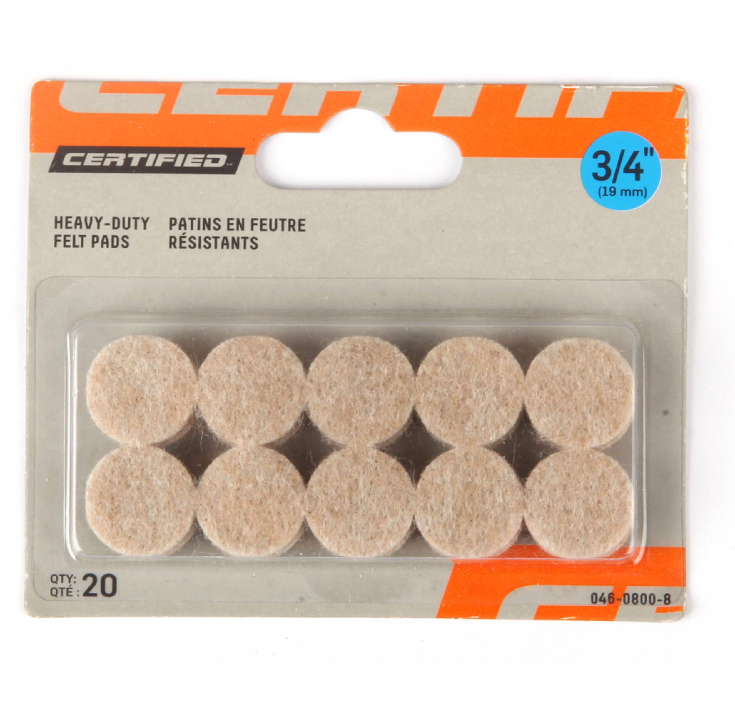 SelfAdhesive Heavy Duty Felt Pads, Protects Walls and Floors, Beige