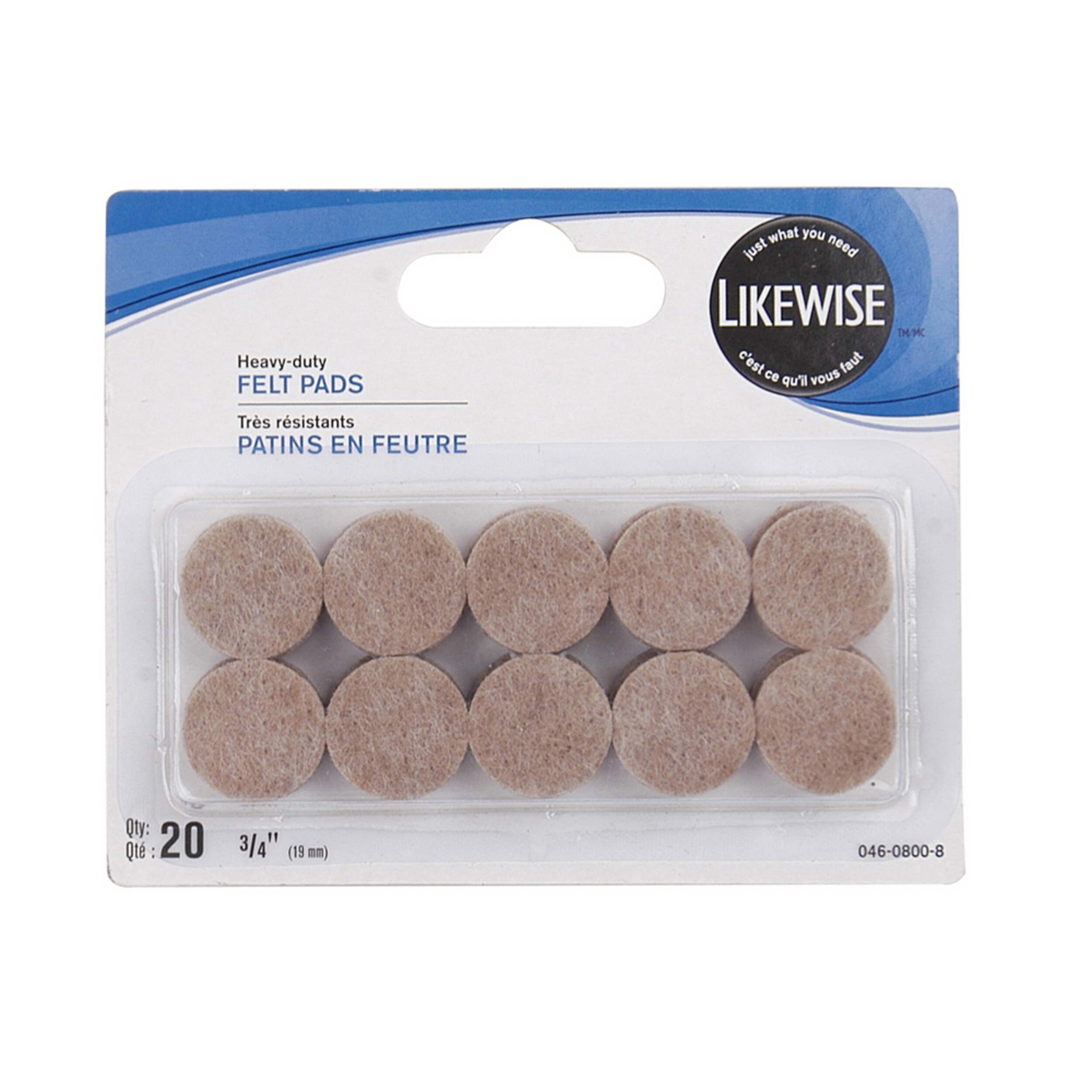 SelfAdhesive Heavy Duty Felt Pads, Protects Walls and Floors, Beige