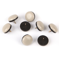 Certified Round Taupe Nail-On Furniture Gliders, 8-pc Composite_or_Mixed
