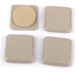 Certified Square Taupe Furniture Gliders, For Carpet, 3-in, 4-pc Composite_or_Mixed