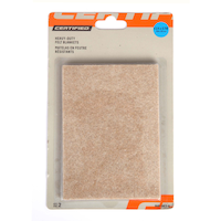 Certified Heavy Duty Rectangular Felt Blanket, Ultra-Strength Adhesive, 4-1/2 x 6-in, Beige, 2-pc